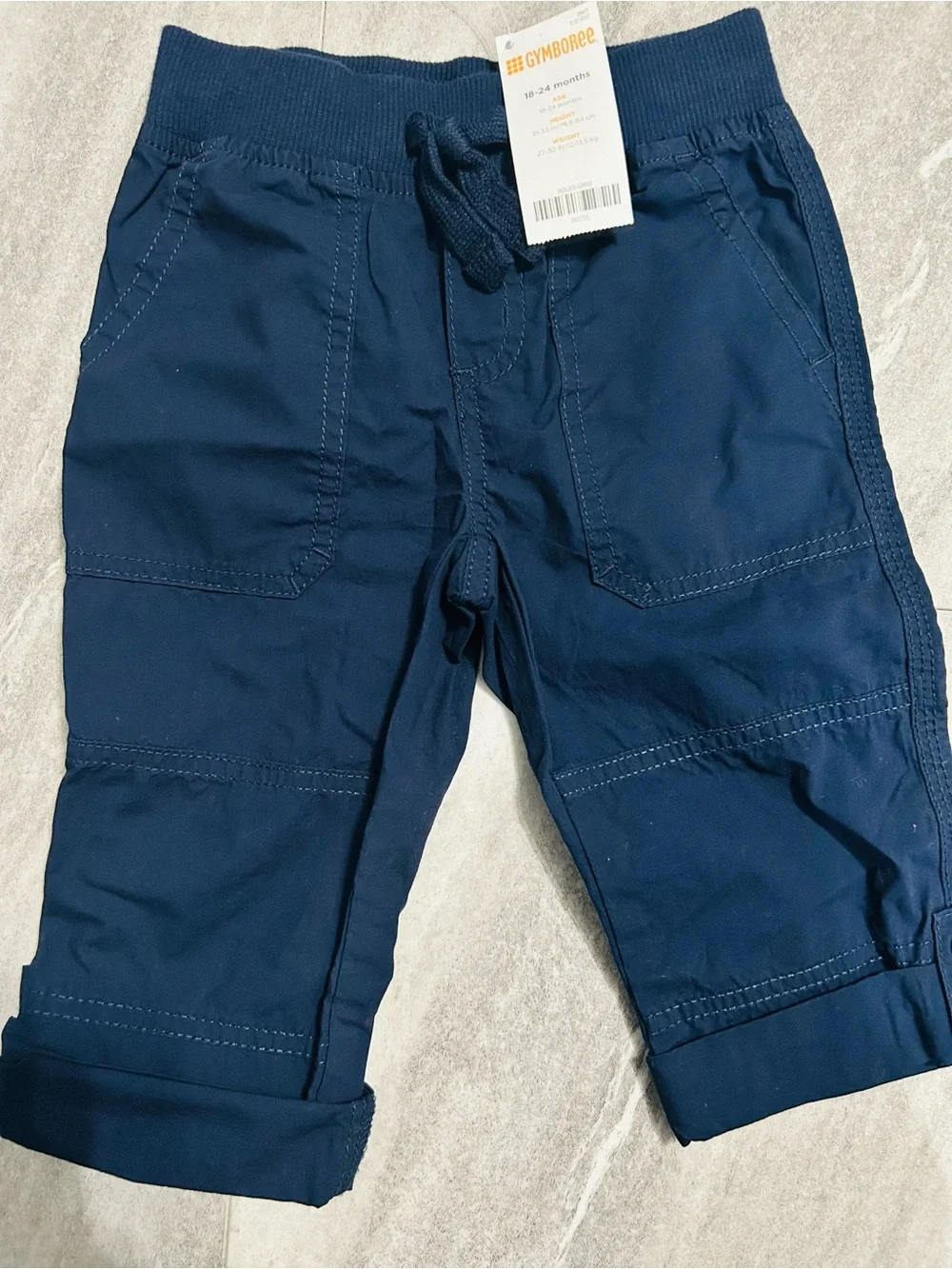 Gymboree Navy Blue Ribbed Waist Joggers